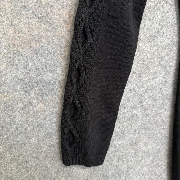 Anne Fontaine Rachel Long Cardigan Sweater Womens Small (36) Wool Blend Black - Picture 2 of 12